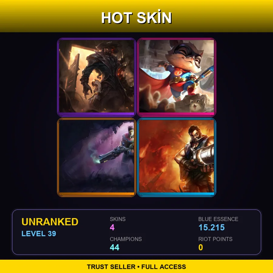 VN | Lv39 | Unranked | 4 Skin | 44 Champ