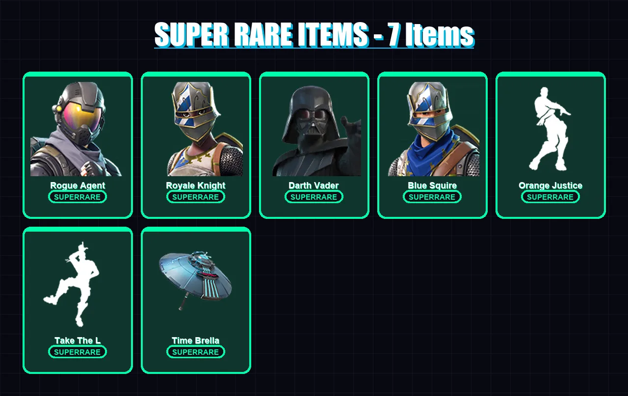 [PC/PSN] | Rogue Agent | Royale Knight | Darth Vader | Blue Squire | Nezumi | 79 skin | 73 pickaxe | 84 emote | 87 glider | Lv1031