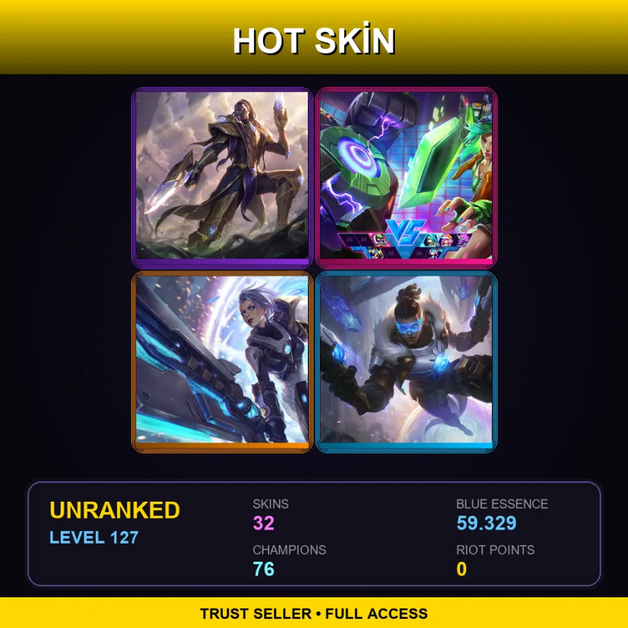 VN | Lv127 | Unranked | 32 Skin | 76 Champ