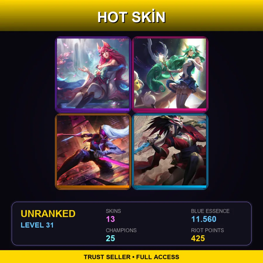 LAS | Lv31 | Unranked | 13 Skin | 25 Champ