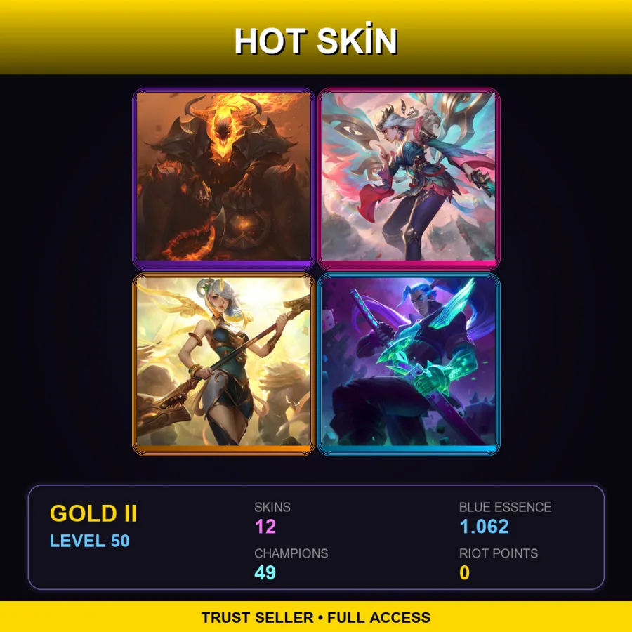 EUW | Lv50 | Gold II | 12 Skin | 49 Champ