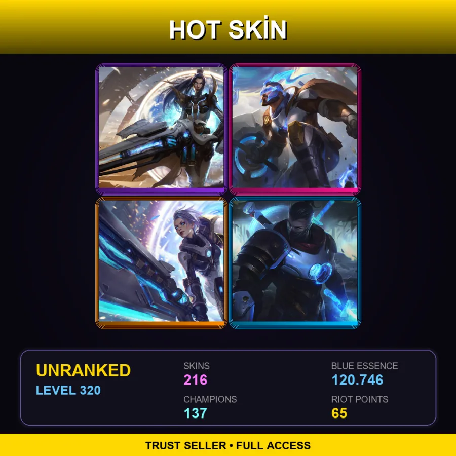 EUNE | Lv320 | Unranked | 216 Skin | 137 Champ