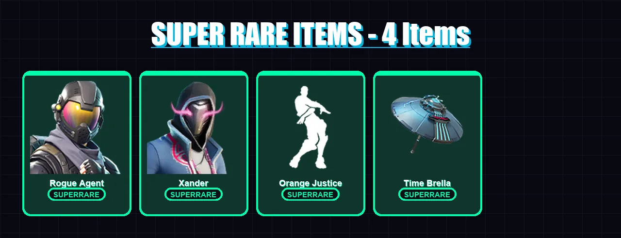 [PC/XBOX/PSN] | Rogue Agent | Xander | Fusion | Carbide | Fade | 108 skin | 154 pickaxe | 114 emote | 124 glider | Lv1961