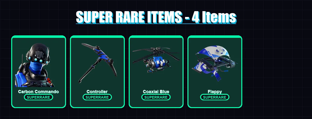 [PS4/PS5/XBOX/PC] | Carbon Commando | Ronin | Peter Griffin | The Imagined | Snap | 36 skin | 52 pickaxe | 36 emote | 44 glider | Lv643