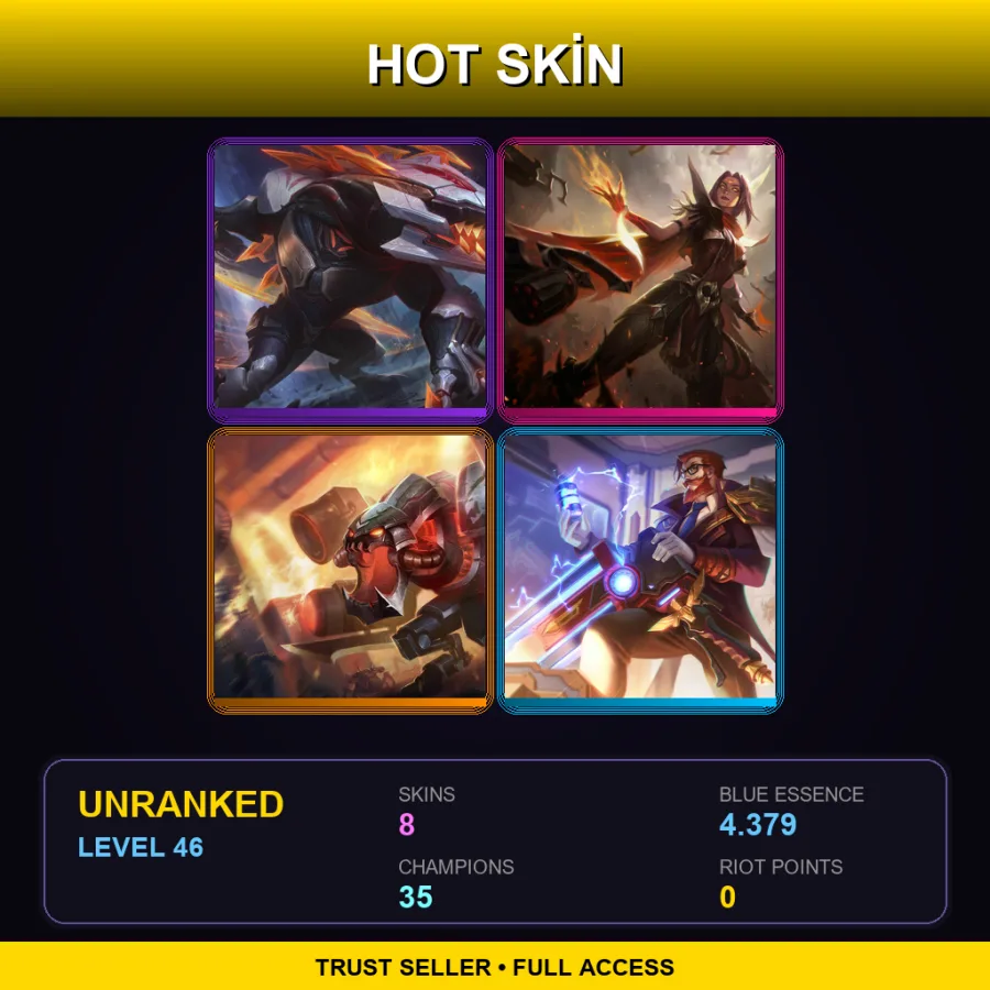 SG | Lv46 | Unranked | 8 Skin | 35 Champ