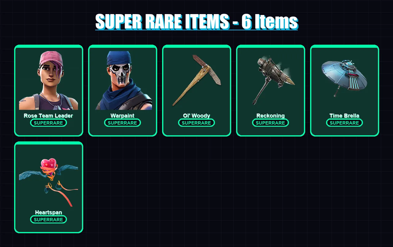 [PC/XBOX/PSN] | Rose Team Leader | Warpaint | Kado Thorne | Paradigm (Reality-659) | Joey | 81 skin | 131 pickaxe | 100 emote | 107 glider | Lv1488