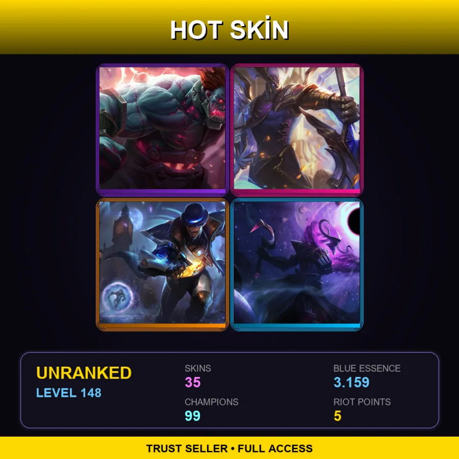 TR | Lv148 | Unranked | 35 Skin | 99 Champ