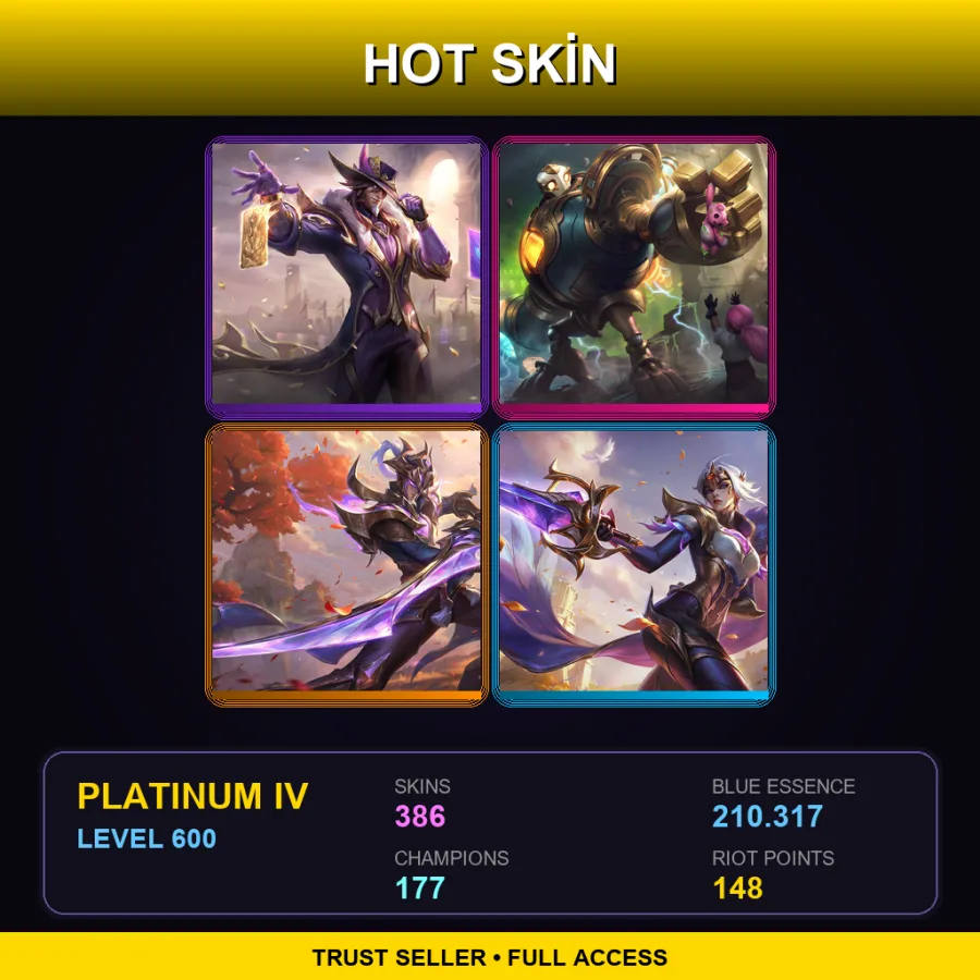BR | Lv600 | Platinum IV | 386 Skin | 177 Champ