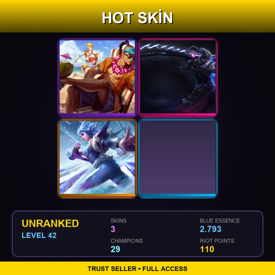 NA | Lv42 | Unranked | 3 Skin | 29 Champ — Frostblade Irelia