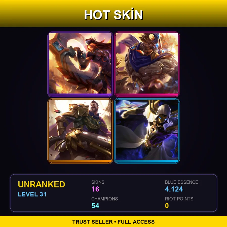 VN | Lv31 | Unranked | 16 Skin | 54 Champ