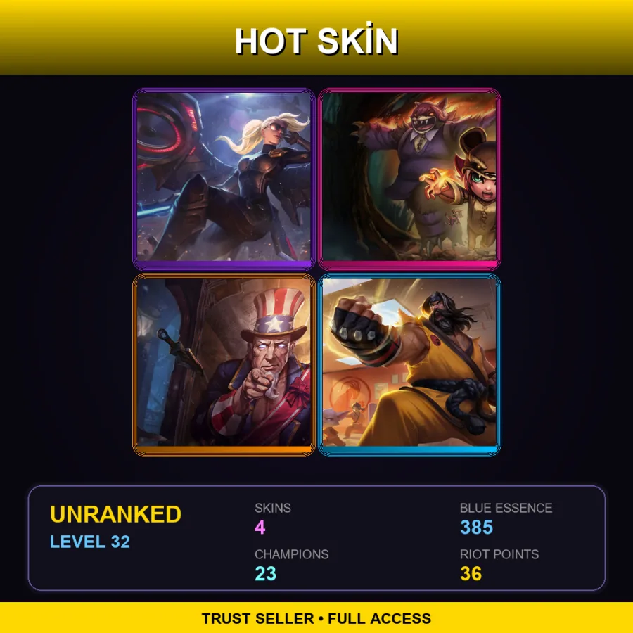 BR | Lv32 | Unranked | 4 Skin | 23 Champ