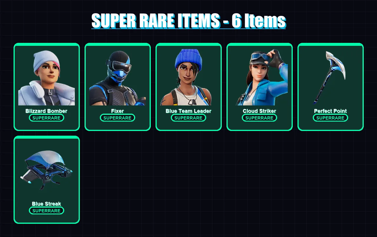 [PC/XBOX/PSN] | Blizzard Bomber | Fixer | Blue Team Leader | 21 skin | Lv426 — Fortnite account