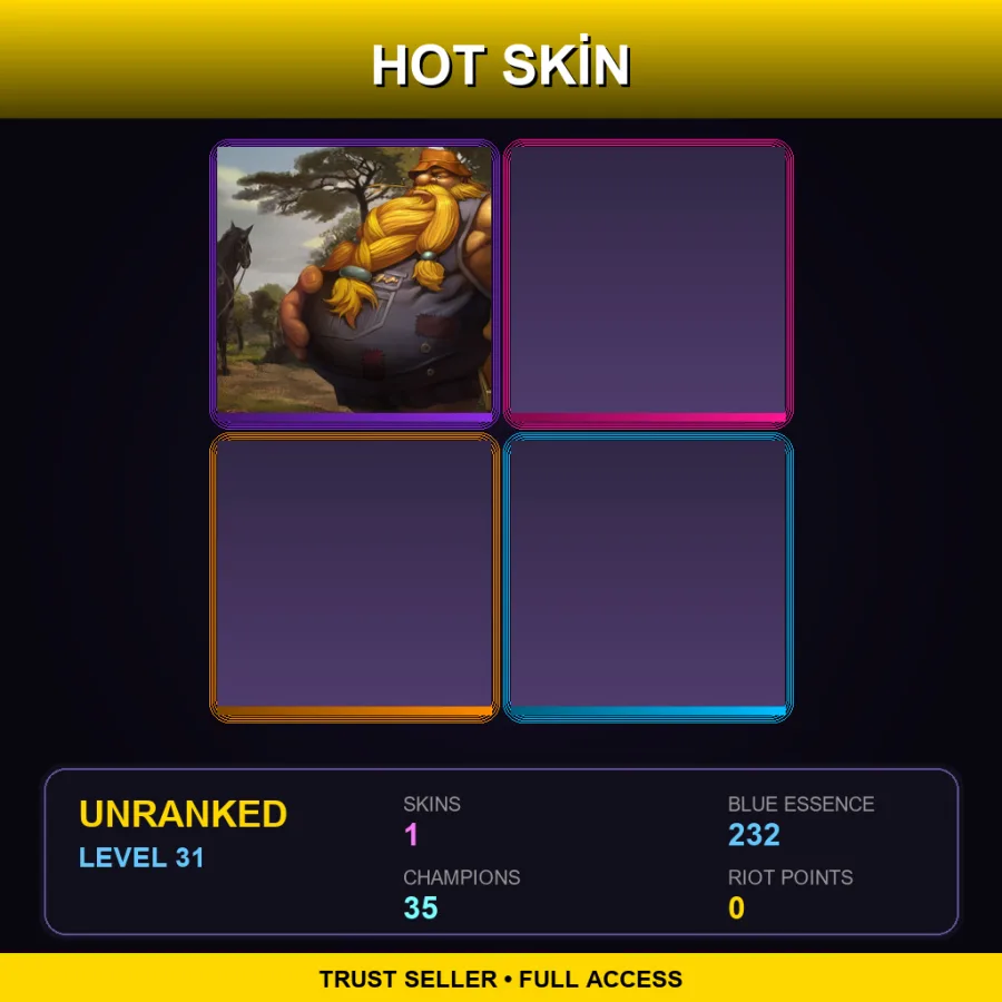 EUW | Lv31 | Unranked | 1 Skin | 35 Champ — Hillbilly Gragas