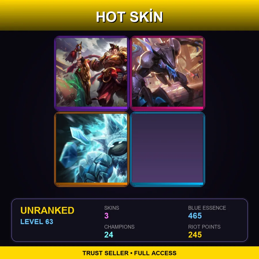 EUW | Lv63 | Unranked | 3 Skin | 24 Champ — Freljord Rammus