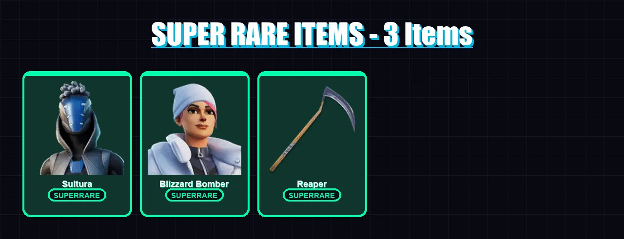 [PS4/PS5/XBOX/PC] | Sultura | Blizzard Bomber | Era | Optimus Prime | Malik | 82 skin | 105 pickaxe | 71 emote | 70 glider | Lv1566