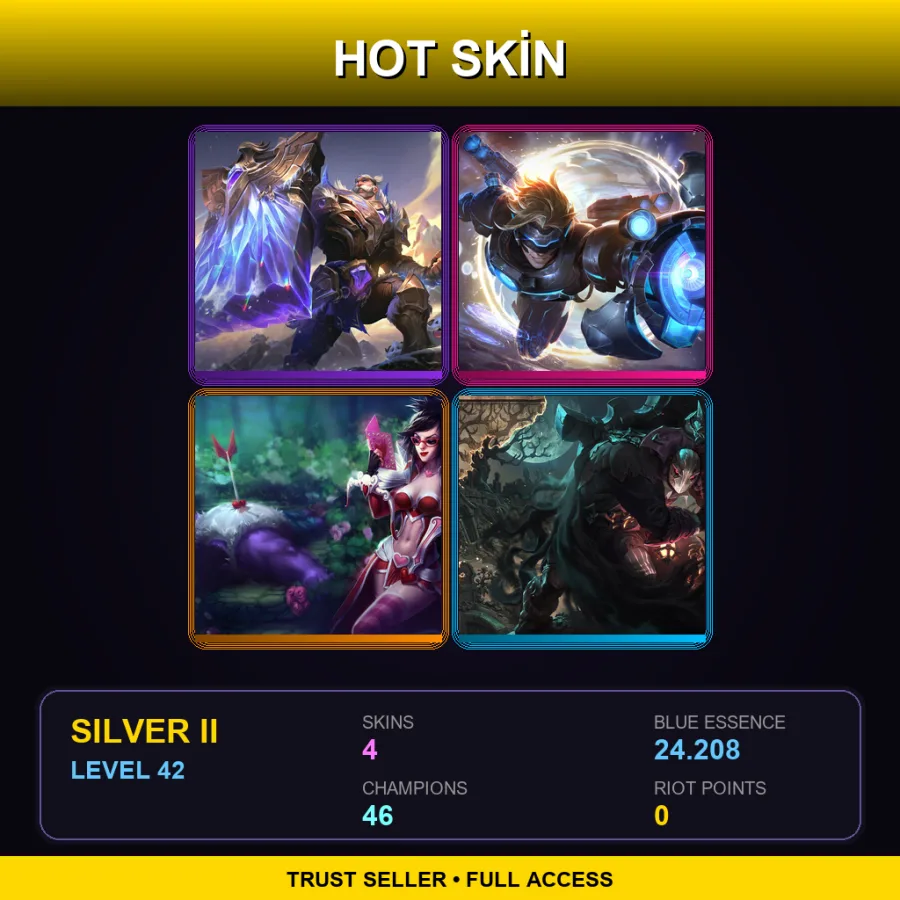BR | Lv42 | Silver II | 4 Skin | 46 Champ
