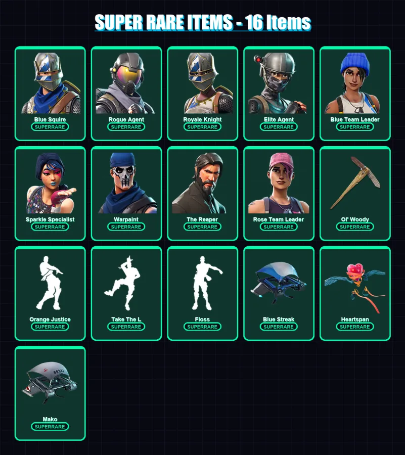 [PS4/PS5/XBOX/PC] | Blue Squire | Rogue Agent | Royale Knight | Elite Agent | Blue Team Leader | 21 skin | 23 pickaxe | 27 emote | 41 glider | Lv623 — Fortnite account