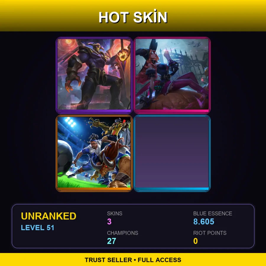 EUNE | Lv51 | Unranked | 3 Skin | 27 Champ