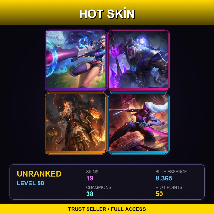 EUW | Lv50 | Unranked | 19 Skin | 38 Champ