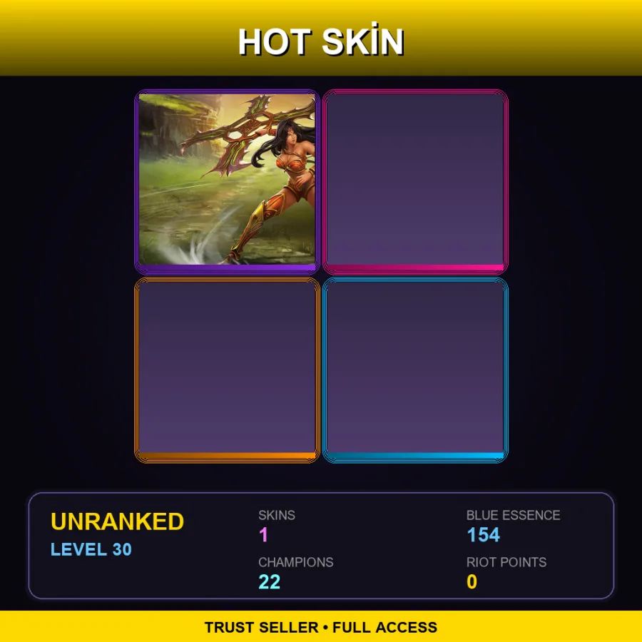 TR | Lv30 | Unranked | 1 Skin | 22 Champ