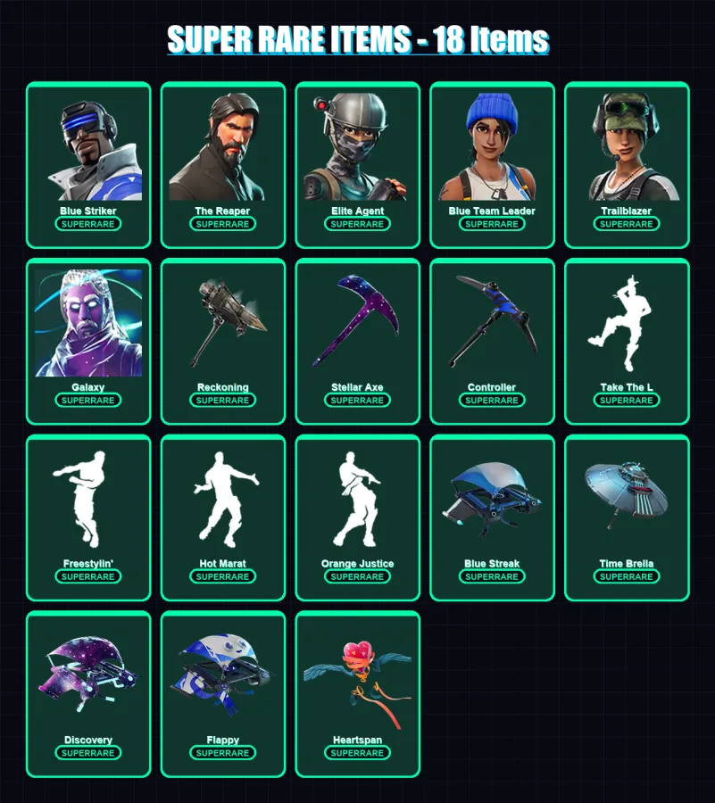 [PS4/PS5/XBOX/PC] | Blue Striker | The Reaper | Elite Agent | 100 skin | Lv2178