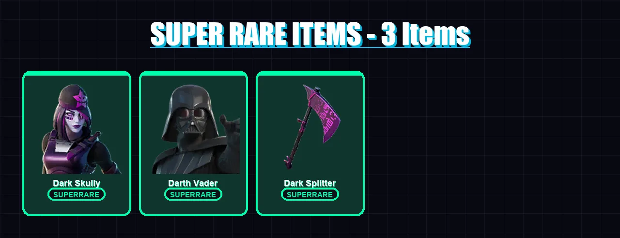 [PC/XBOX/PSN] | Dark Skully | Darth Vader | Paradigm (Reality-659) | Hades | Era | 100 skin | 147 pickaxe | 97 emote | 115 glider | Lv1810