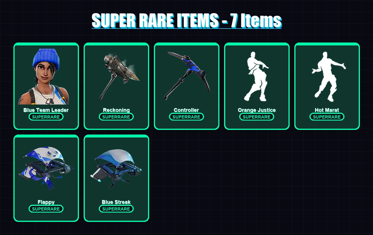 [PS4/PS5/XBOX/PC] | Blue Team Leader | Calamity | Enforcer | Drift | Ragnarok | 16 skin | 14 pickaxe | 23 emote | 20 glider | Lv271