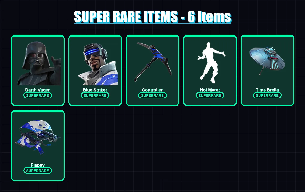 [PS4/PS5/XBOX/PC] | Darth Vader | Blue Striker | Ronin | Valeria | Zeus | 212 skin | 251 pickaxe | 197 emote | 205 glider | Lv2737
