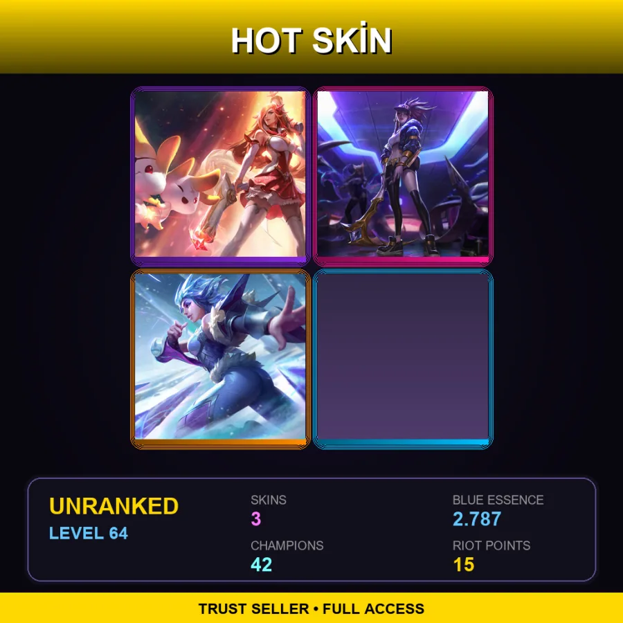 BR | Lv64 | Unranked | 3 Skin | 42 Champ