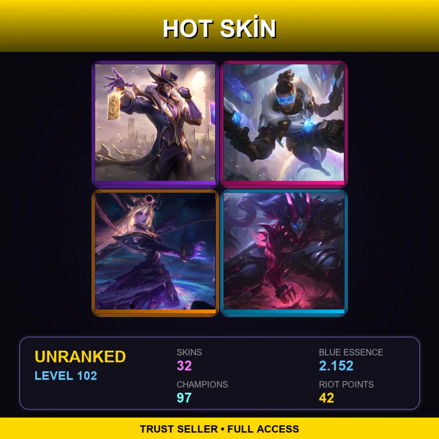 LAS | Lv102 | Unranked | 32 Skin | 97 Champ — Tyrant Swain