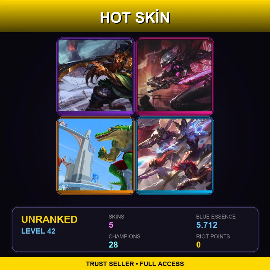 LAS | Lv42 | Unranked | 5 Skin | 28 Champ