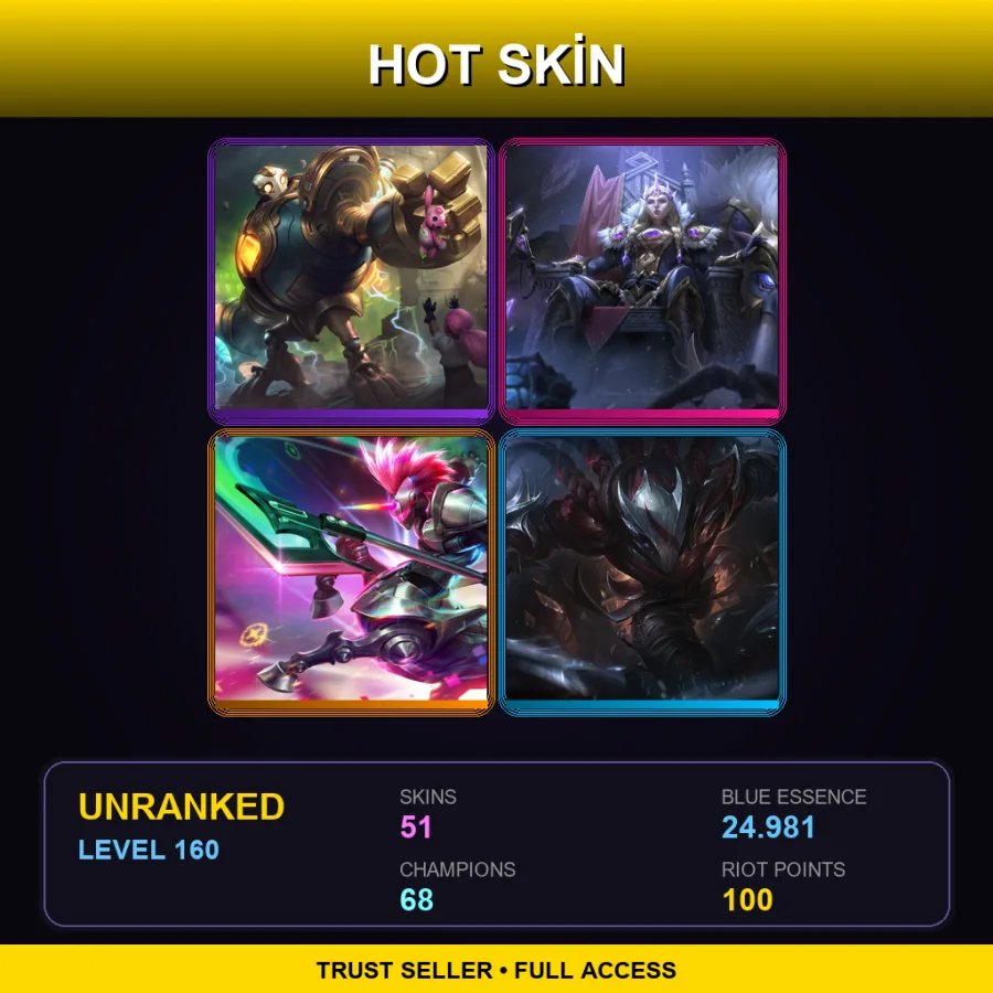 LAS | Lv160 | Unranked | 51 Skin | 68 Champ — Psyops Master Yi