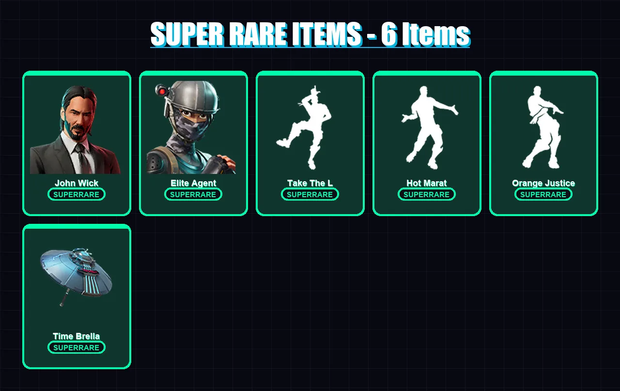 [PC/PSN] | John Wick | Elite Agent | Blackheart | Omega | Fade | 87 skin | 84 pickaxe | 95 emote | 92 glider | Lv1240 — Fortnite account