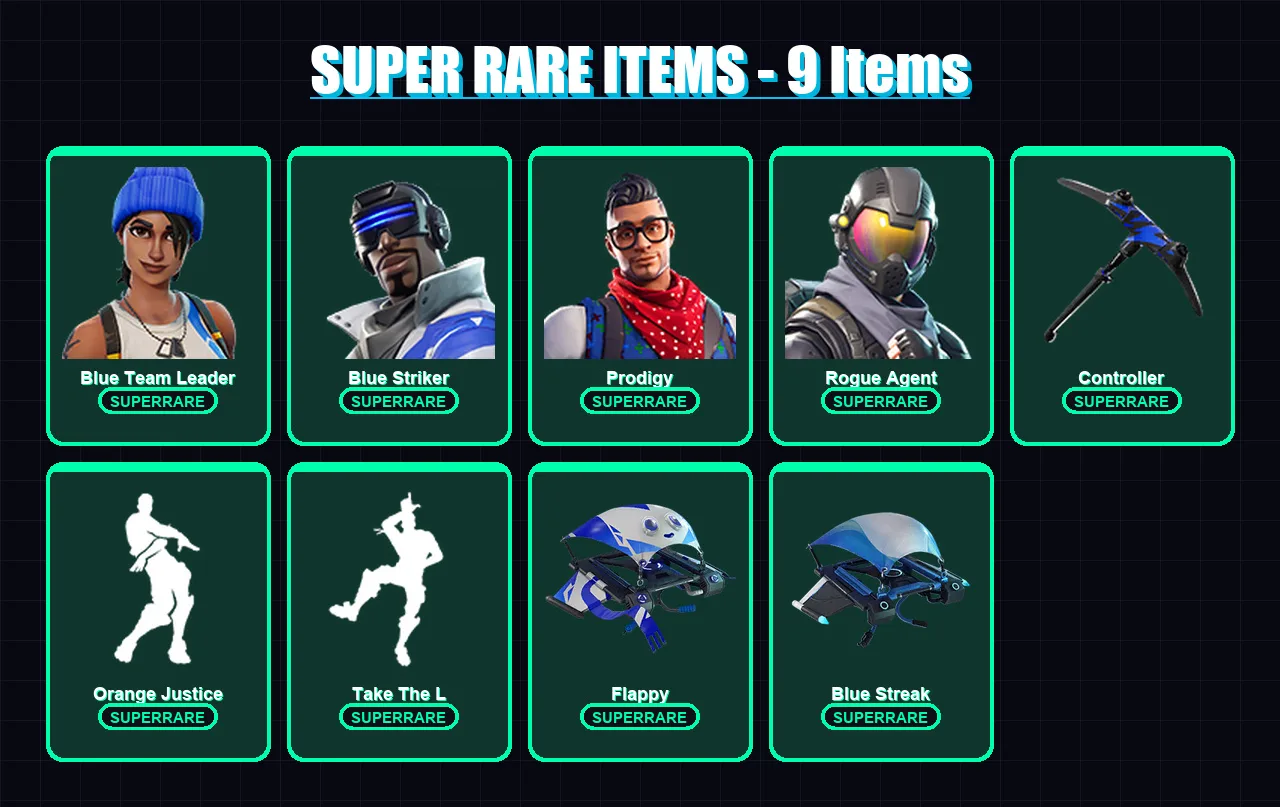 [PS4/PS5/XBOX/PC] | Omega | Dark Voyager | Blue Team Leader | Blue Striker | Prodigy | 17 skin | 11 pickaxe | 17 emote | 14 glider | Lv226