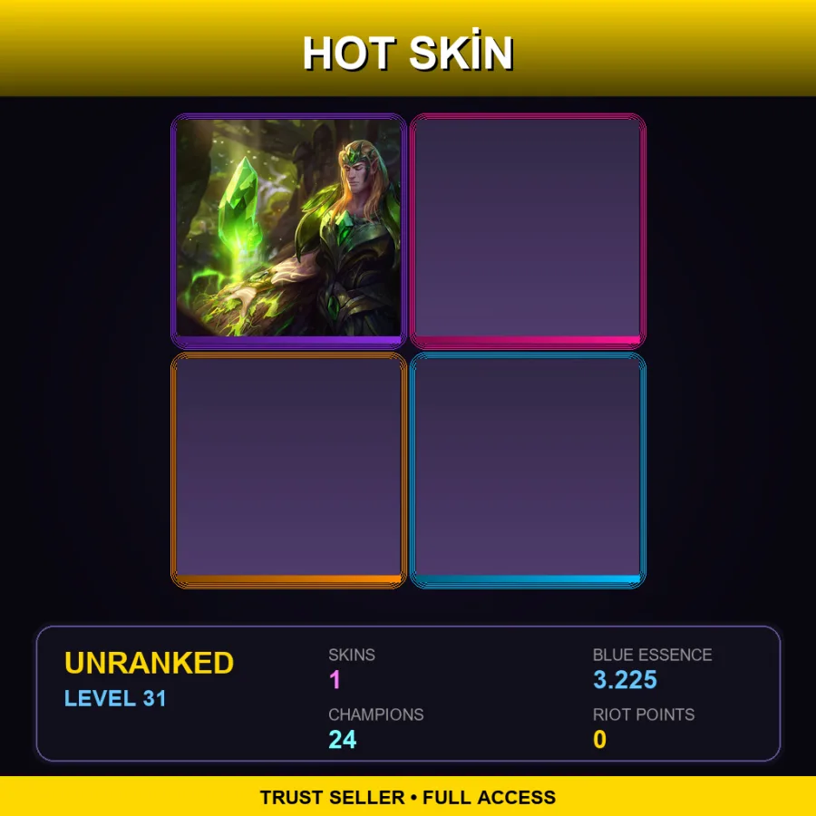 EUW | Lv31 | Unranked | 1 Skin | 24 Champ — Emerald Taric