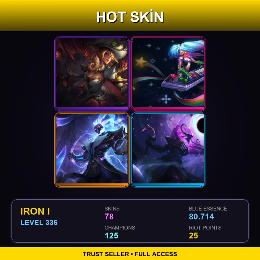 LAS | Lv336 | Iron I | 78 Skin | 125 Champ