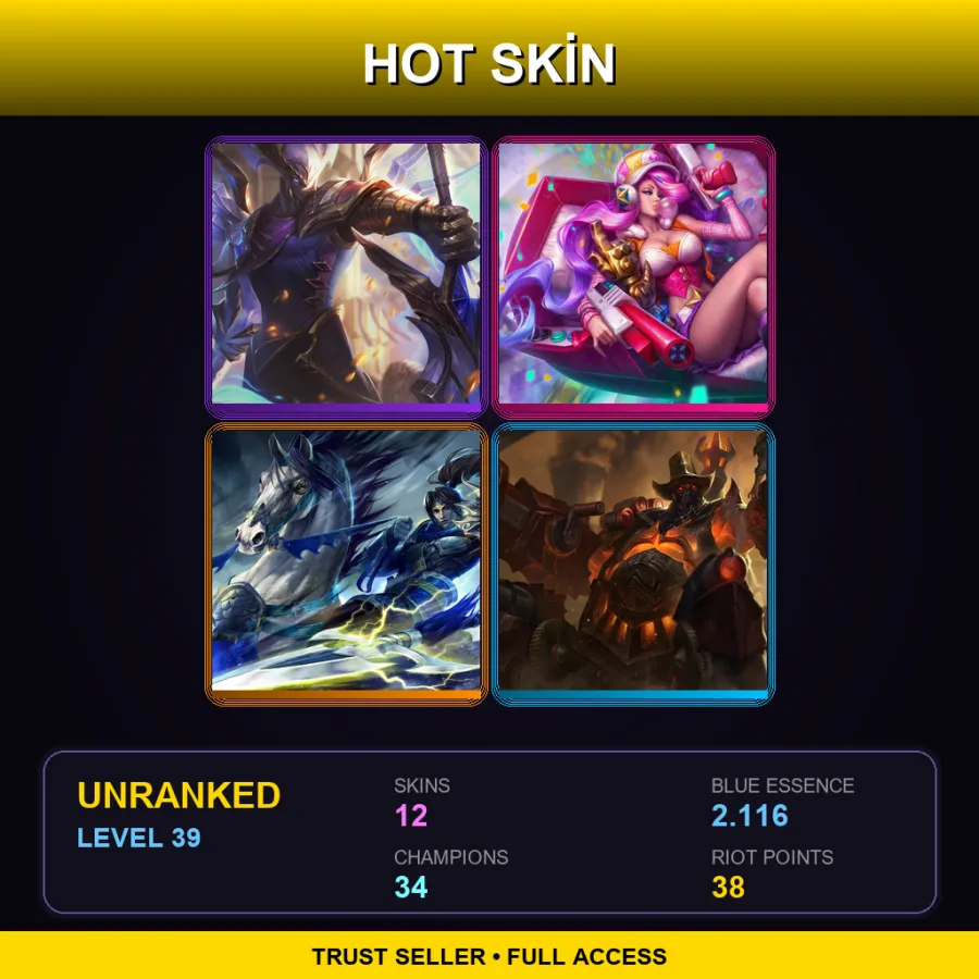 VN | Lv39 | Unranked | 12 Skin | 34 Champ