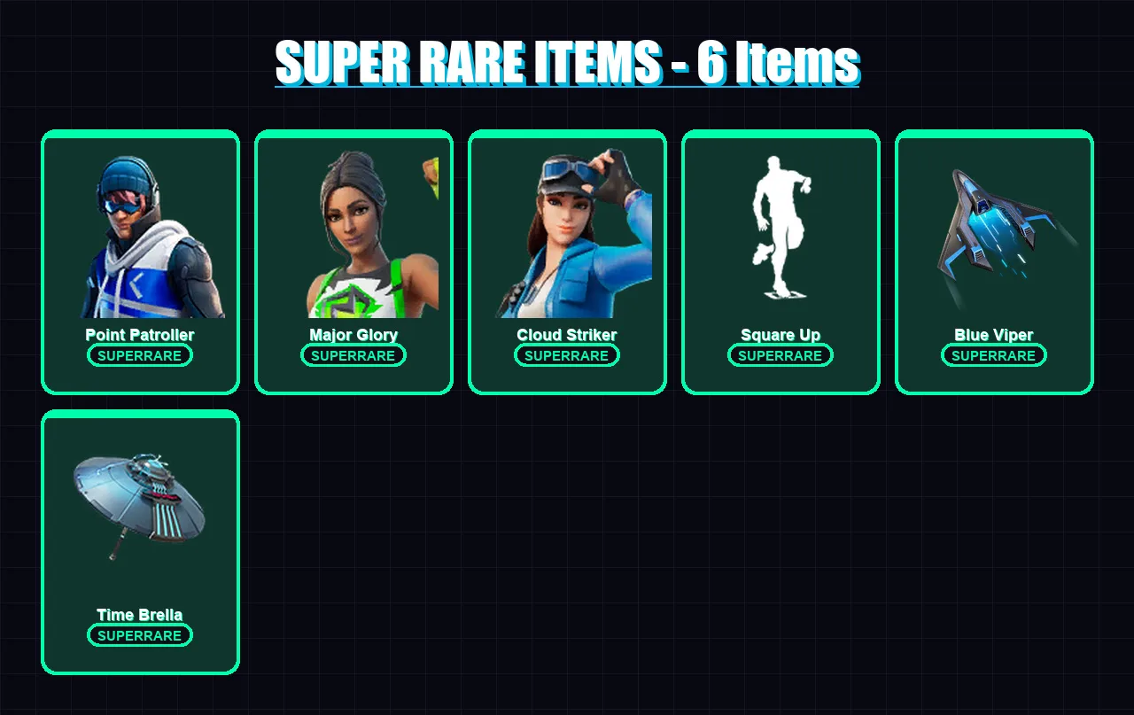 [PC/XBOX] | Point Patroller | Major Glory | Cloud Striker | Lt. Evergreen | Holiday Boxy | 9 skin | 32 pickaxe | 24 emote | 31 glider | Lv613
