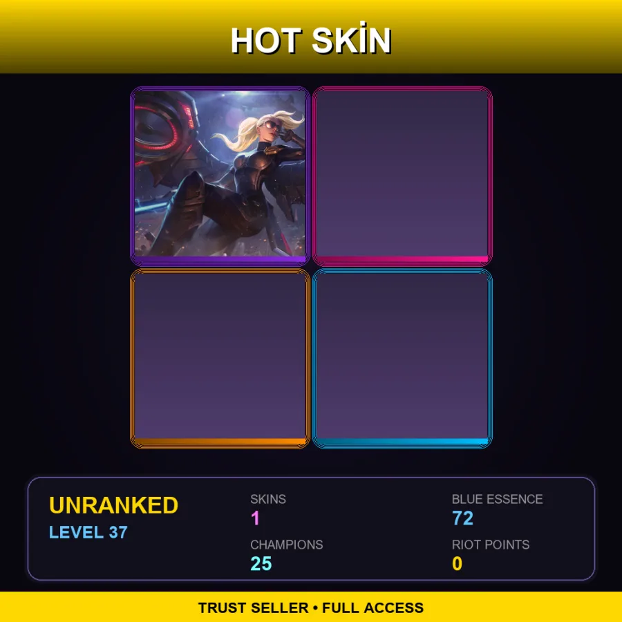 LAS | Riot Kayle | 1 Skin | 25 Champ | Lv37
