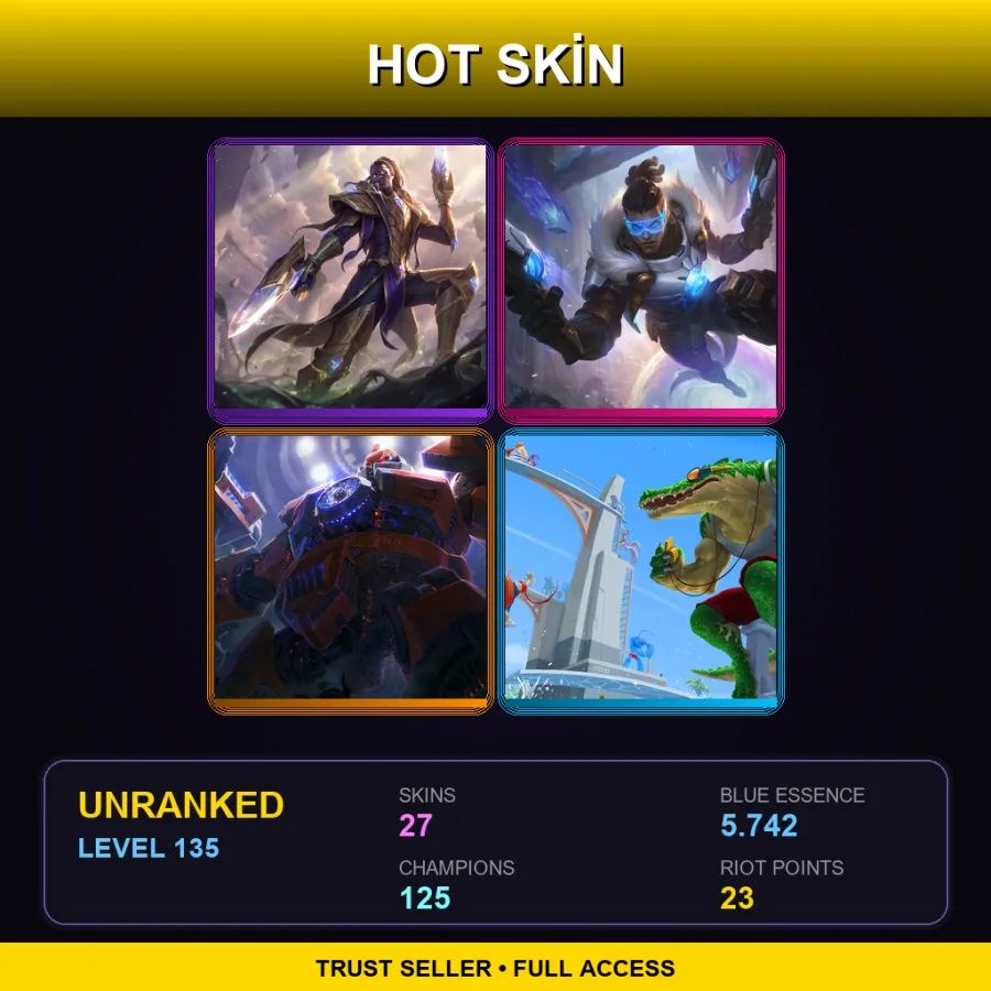 LAS | Lv135 | Unranked | 27 Skin | 125 Champ