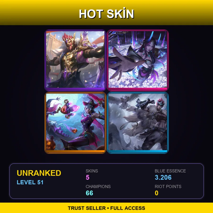 EUW | Lv51 | Unranked | 5 Skin | 66 Champ — Spirit Blossom Irelia