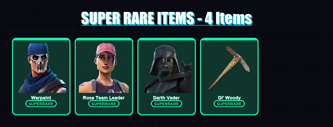 [PC/XBOX/PSN] | Warpaint | Rose Team Leader | Darth Vader | Snap | Son Goku | 15 skin | 24 pickaxe | 17 emote | 23 glider | Lv310 — Fortnite account
