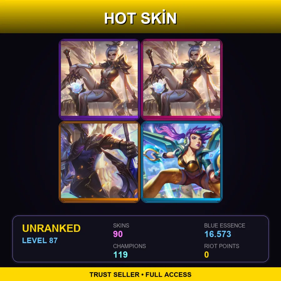 VN | Lv87 | Unranked | 90 Skin | 119 Champ