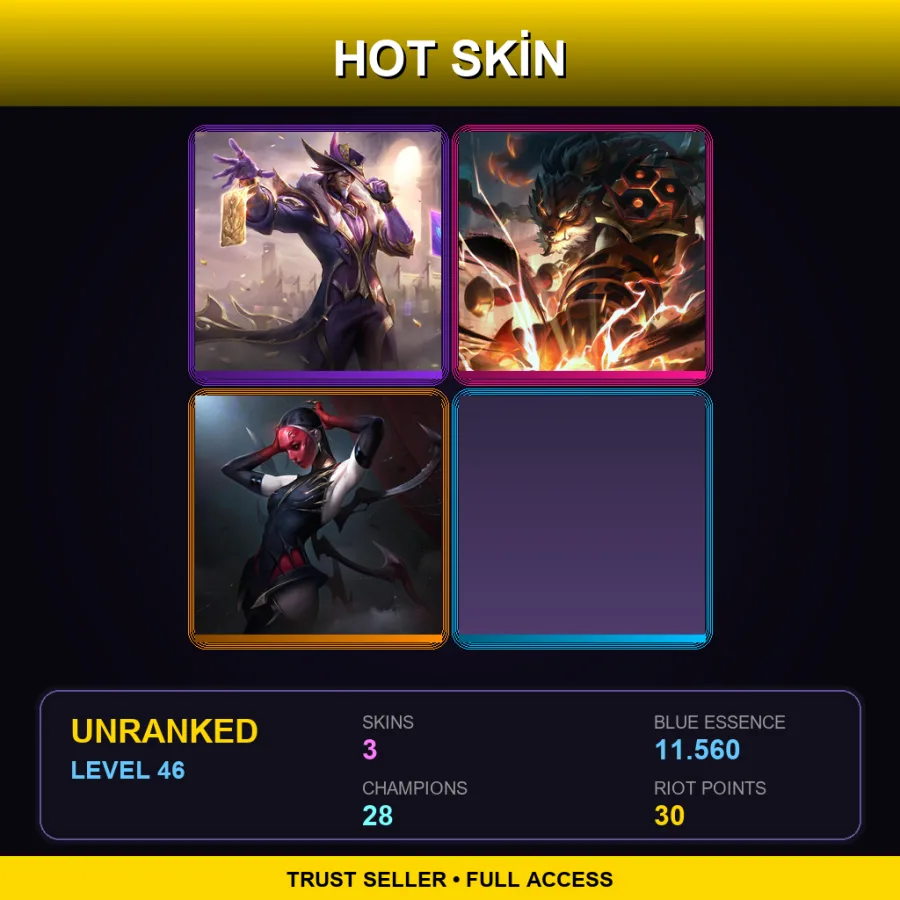 EUNE | Lv46 | Unranked | 3 Skin | 28 Champ with Ashe