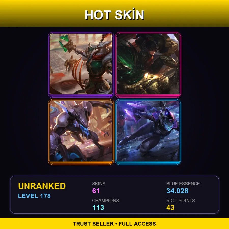 JP | Lv178 | Unranked | 61 Skin | 113 Champ