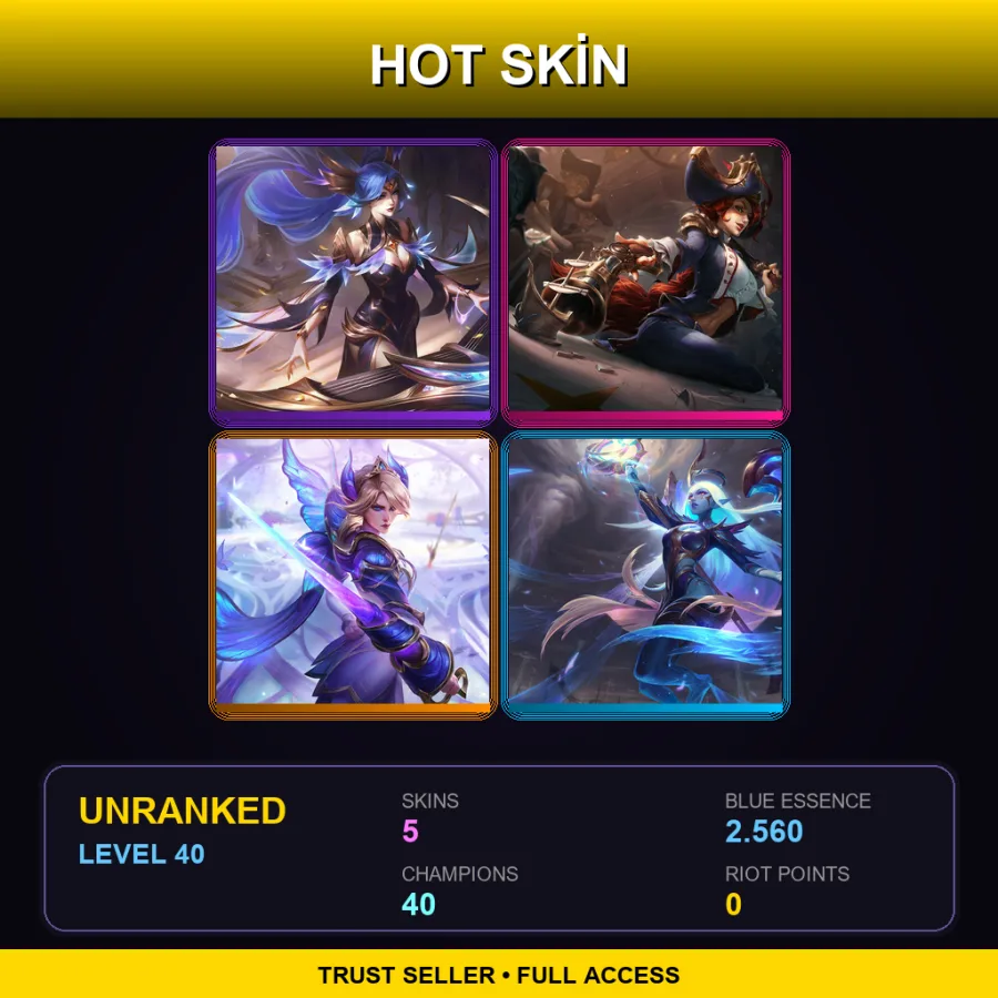 ME | Lv40 | Unranked | 5 Skin | 40 Champ — Dawnbringer Soraka