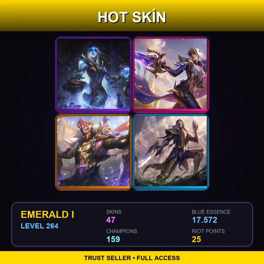 BR | Lv264 | Emerald I | 47 Skin | 159 Champ