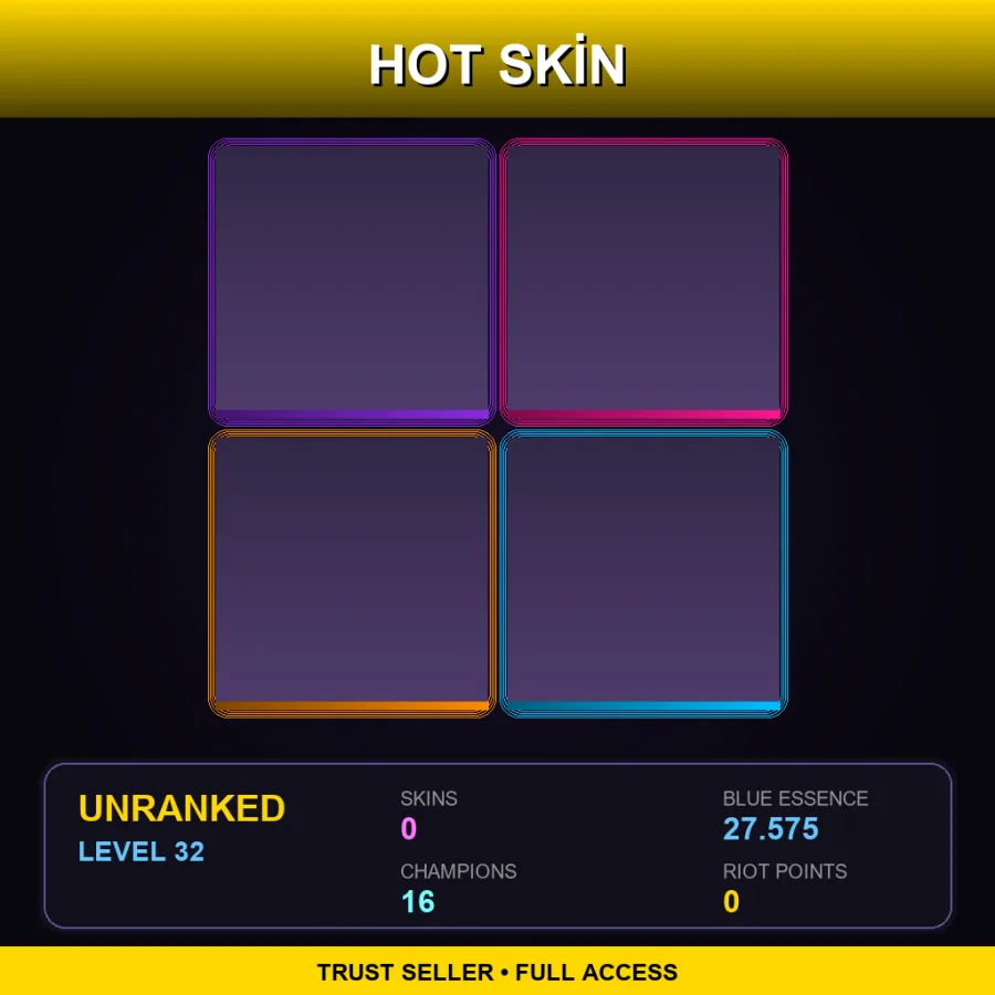 EUW | Lv32 | Unranked | 0 Skin | 16 Champ