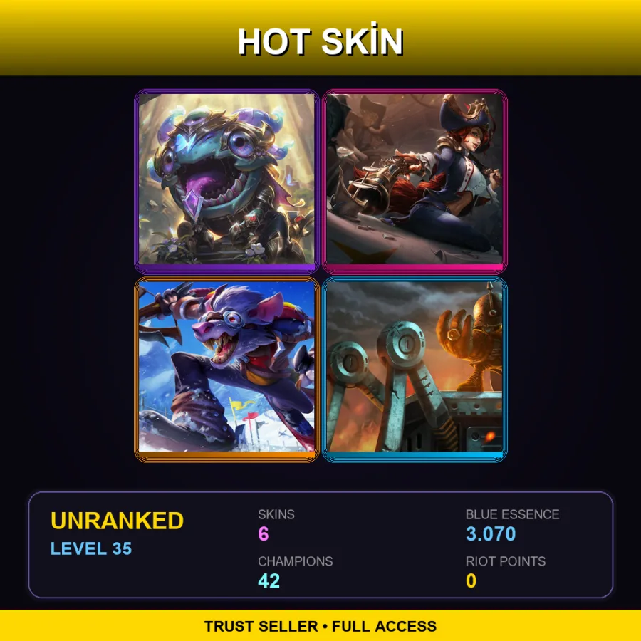 LAN | Lv35 | Unranked | 6 Skin | 42 Champ