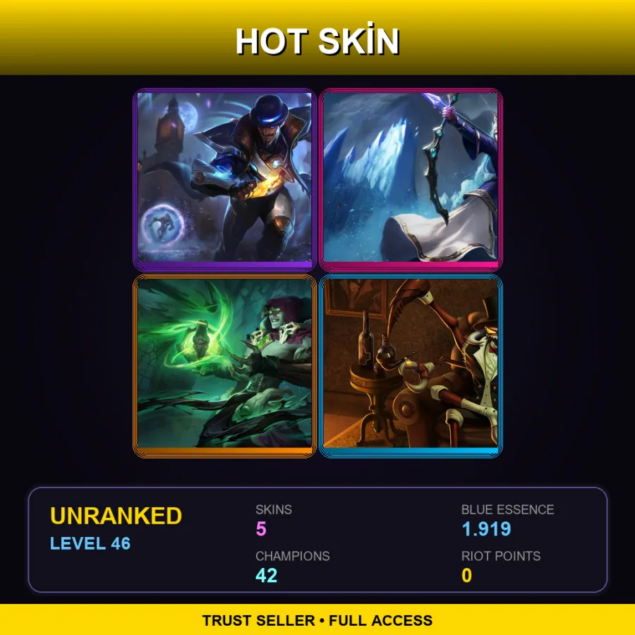 LAN | Lv46 | Unranked | 5 Skin | 42 Champ